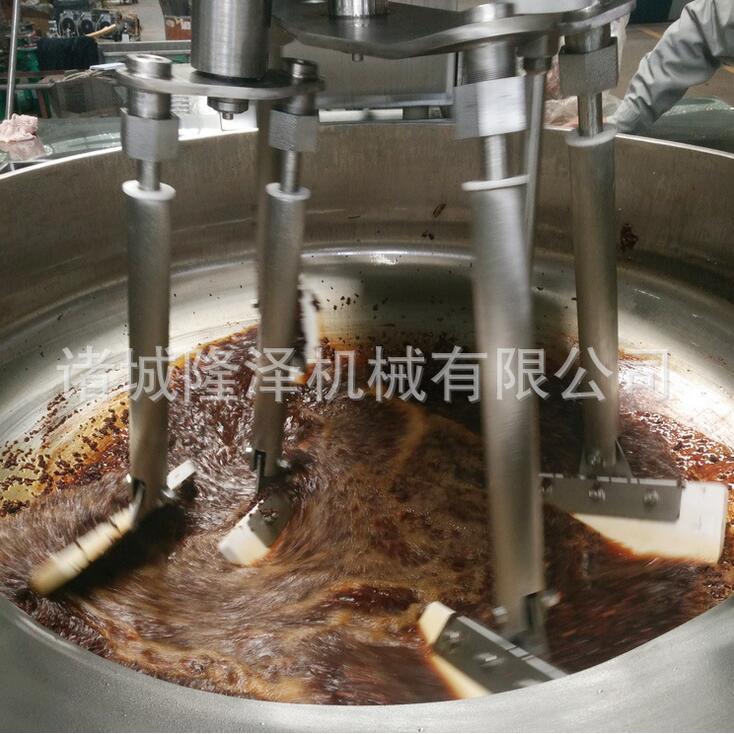大型泡椒鱼火锅料炒料机 多头火锅底料炒锅 菌汤底料炒料机