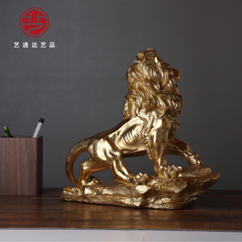 新中式醒狮摆件办公室酒柜玄关客厅中国风创意家居装饰品桌面摆设