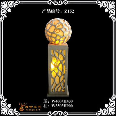 砂岩方柱灯围栏装饰透光灯园林景观照明灯庭院别墅落地灯摆件