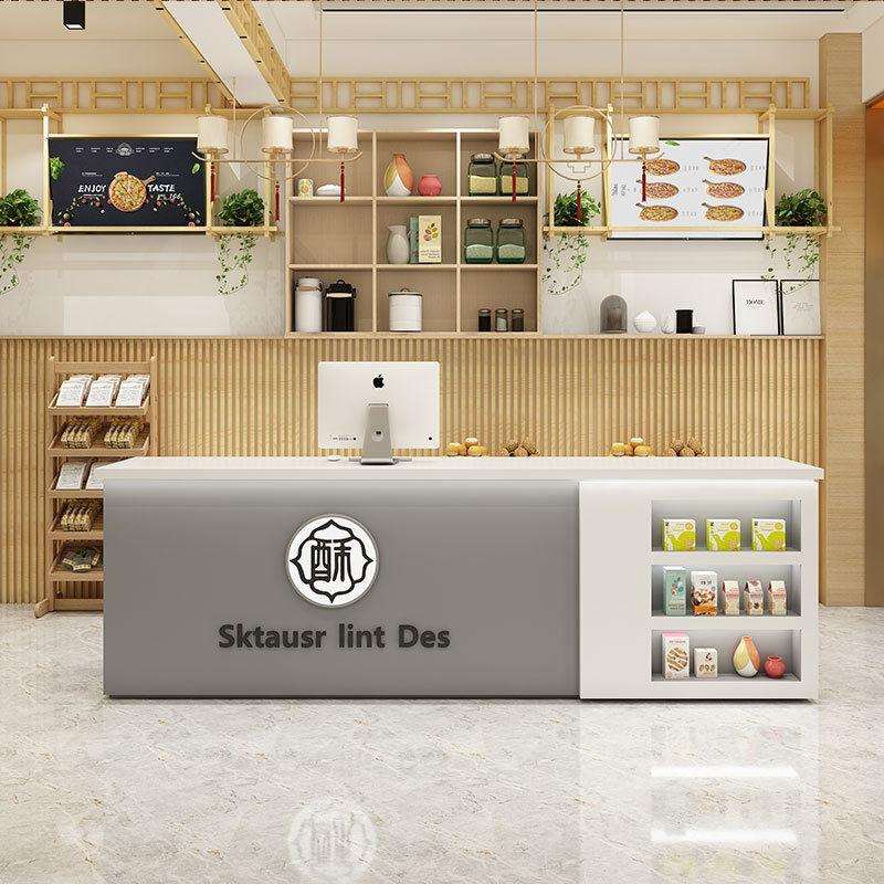 超市收银台蛋糕奶茶店吧台前台接待台餐厅饭店柜台商用前台