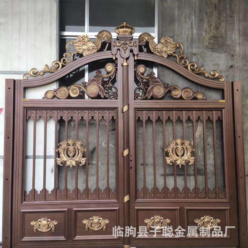 大门铁艺别墅大门农村入户门庭院大门铝合金铝艺大门双开厂家