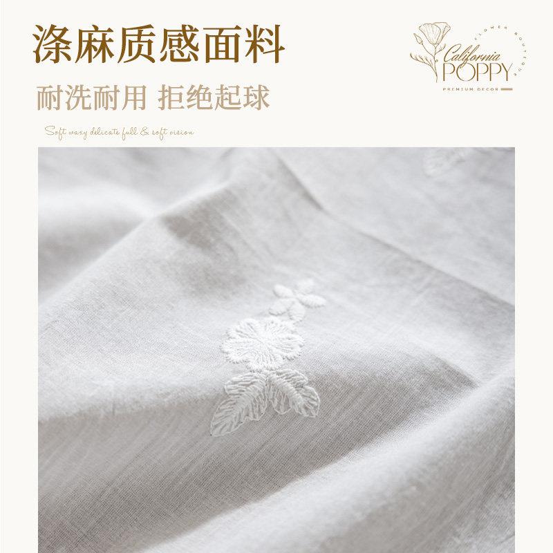 法式棉麻绣花桌布美式欧式复古餐桌台布长方形茶几轻奢餐桌布新款