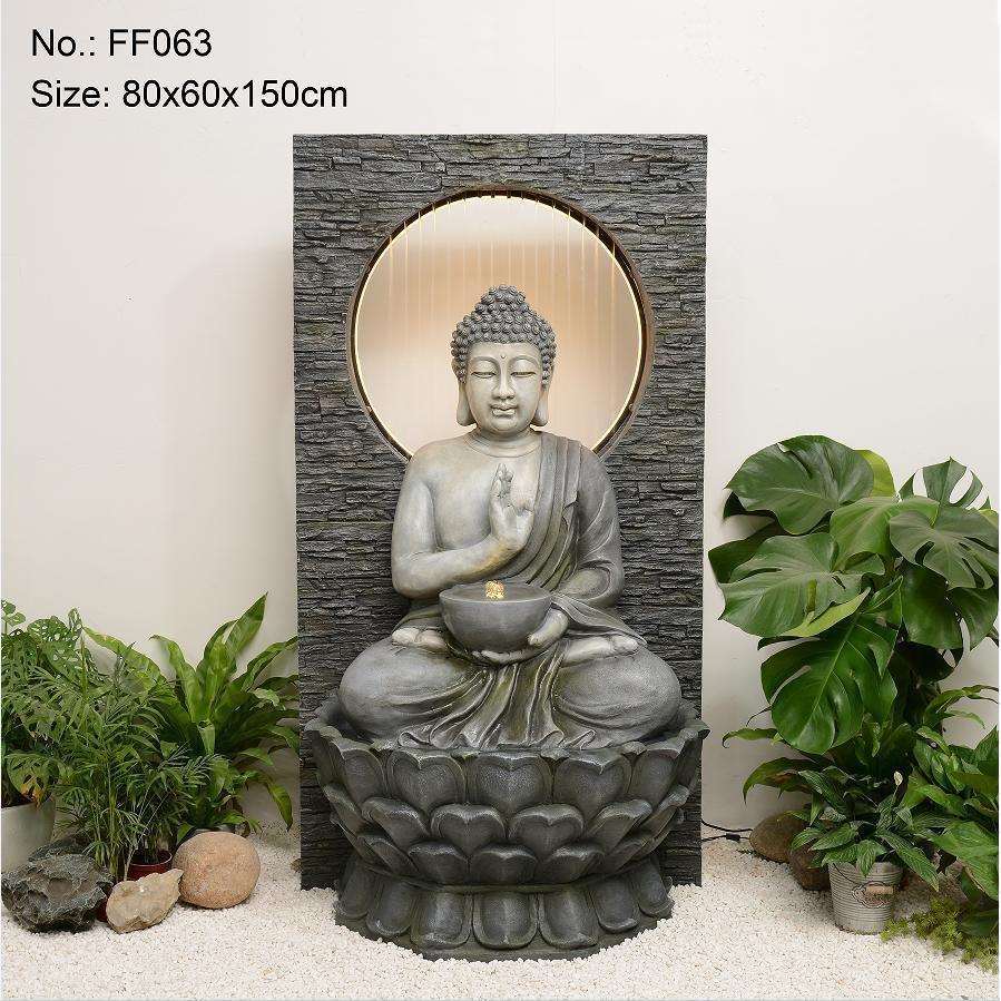 欧式轻奢流水喷泉现代客厅循环水景装饰品玄关招财落地加湿器摆件