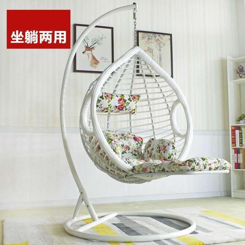脚踏单人鸟巢吊篮藤椅吊椅秋千阳台吊篮椅户外摇摇椅藤编悬挂式