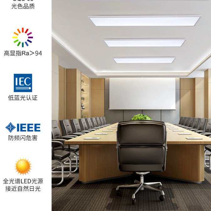 led明装平板灯办公室长条灯简约长方形会议室过道走廊超薄吸顶灯
