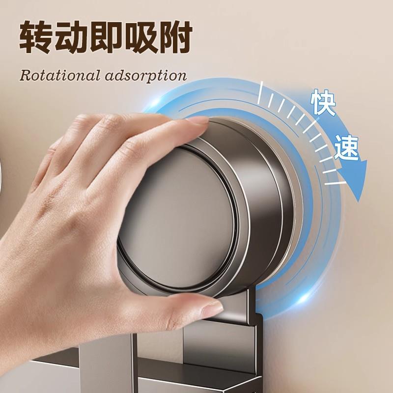 厨房双吸盘锅盖架置物架免打孔壁挂式砧板架菜板放置架收纳多功能