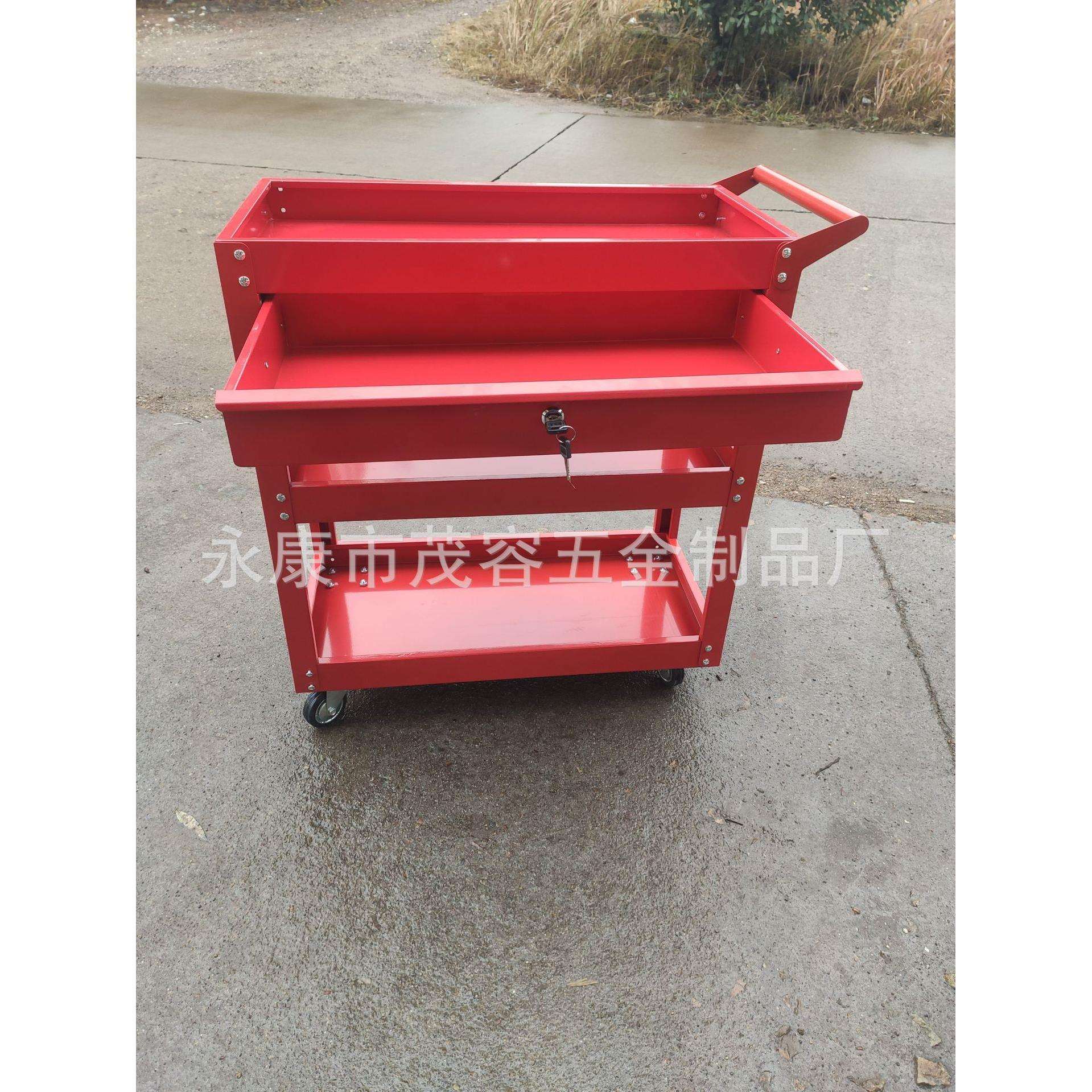 厂家直销工具车 四轮三层4S店汽修移动手推五金 带抽屉工具车