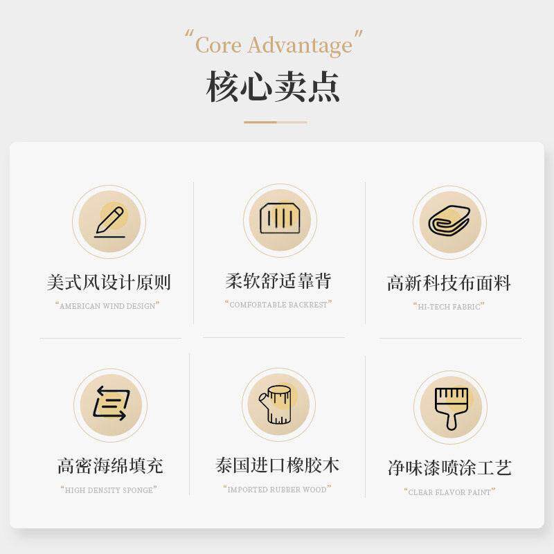 美式乡村全实木沙发组合客厅轻奢转角田园风现简约家具大师设计
