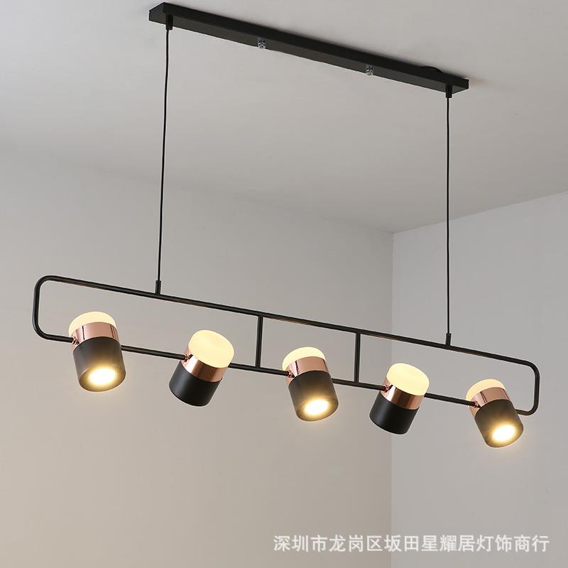 跨境现代创意金属吊灯LED吧台餐桌吊灯个性简约小餐厅灯旋转吊灯