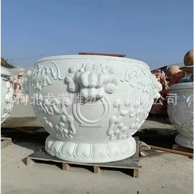 天然石雕鱼缸青石仿古石缸户外庭院花盆石槽养鱼池荷花缸石头摆件