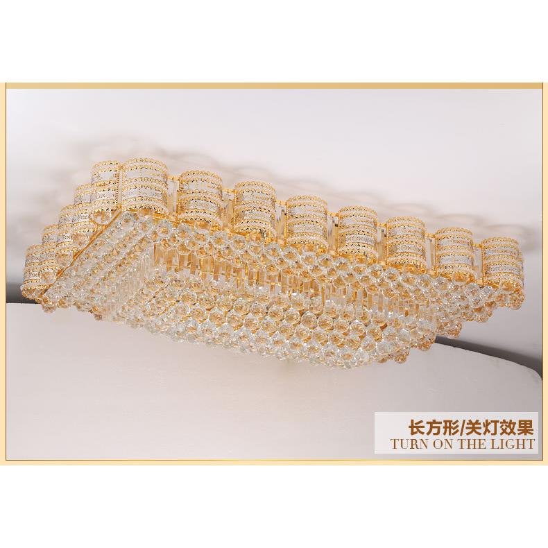 Led客厅灯吸顶灯传统水晶灯时尚卧室灯方形酒店餐厅灯具灯饰