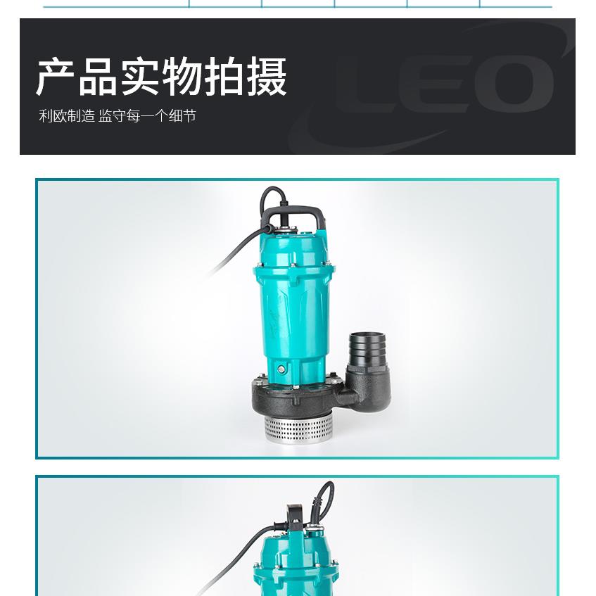 LEO利欧QDX-1.5-12-0.25L潜水泵,清水泵,0.25KW-1寸