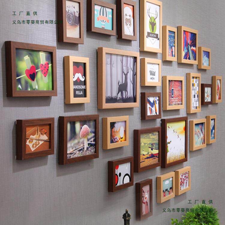 简约装饰客厅照片墙创意欧式相框挂墙组合相片墙卧室背景展示墙画