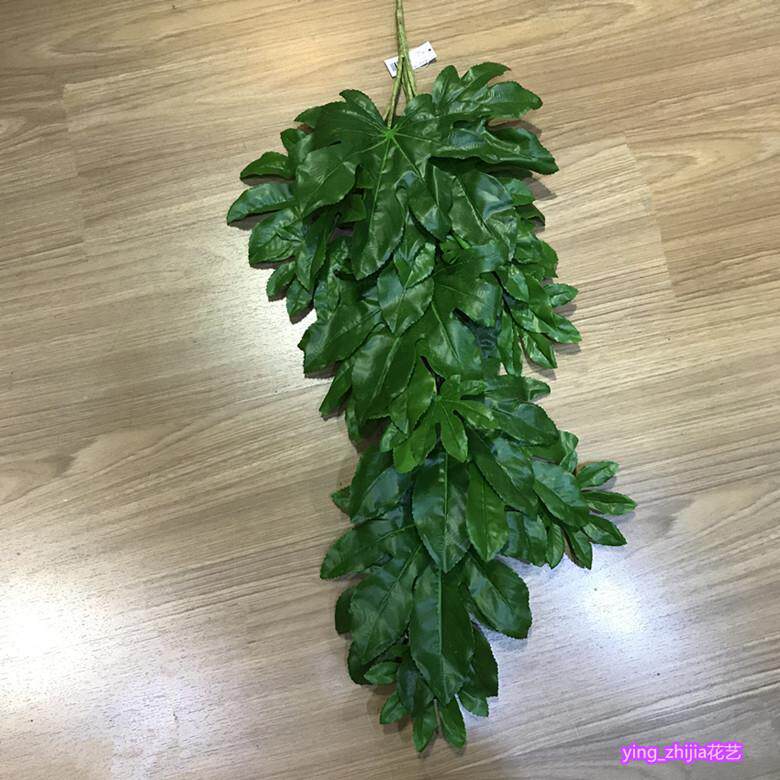 仿真八角金盘叶大型仿真绢花壁挂花艺单只/束工程装饰假叶墙面绢