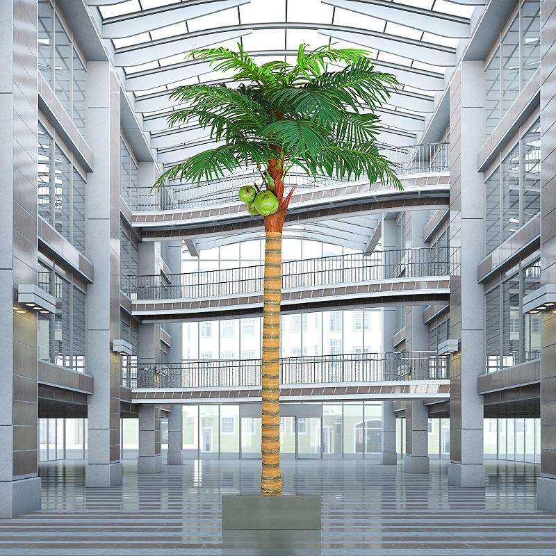 新品源头绿植椰子树大型造景植物假树落地盆景芭蕉树盆栽酒店橱窗