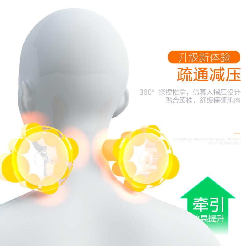 颈椎按摩器颈部腰部肩部背部全身电动多功能按摩枕头家用工厂直供