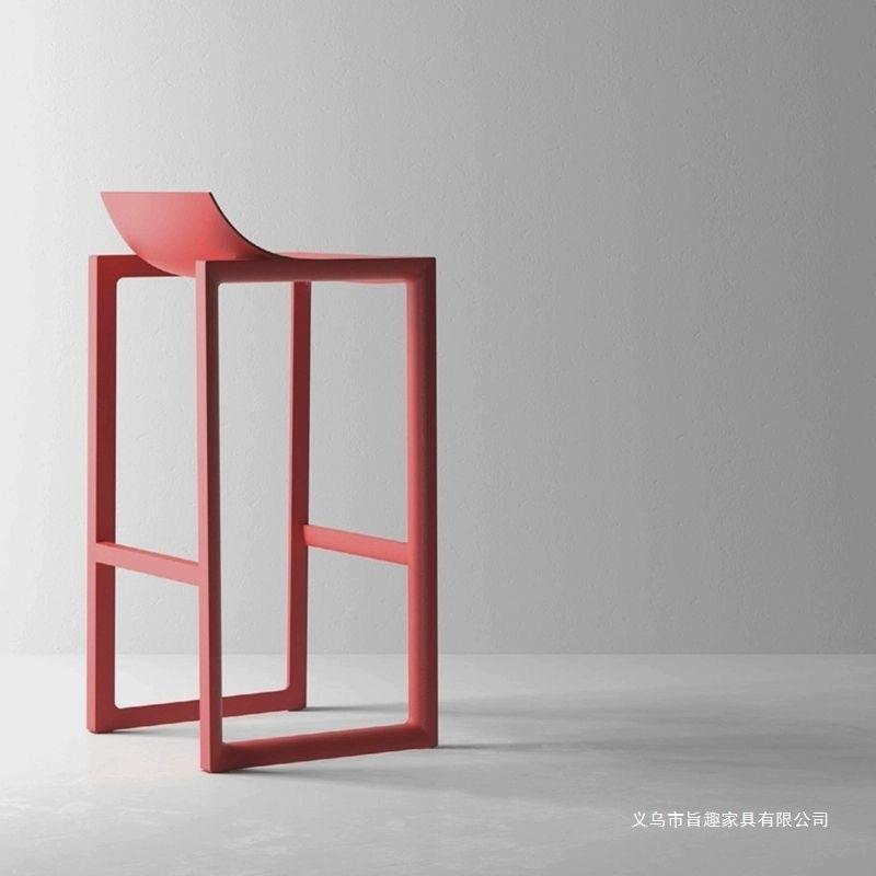 网红时尚家用吧台椅咖啡厅高脚凳子前台加高脚椅岛台凳休闲酒吧椅