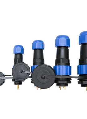 IP68防水航空插头插座连接器SP13/SD16/20/28公母接头2-3-4-5芯7P