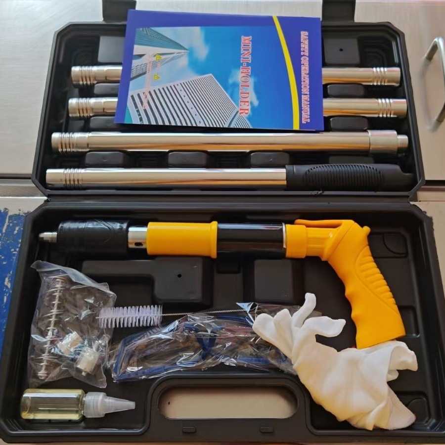 迷你吊顶神器消音炮射钉枪墙面紧固器固定线槽吊卡管卡安装打钉枪图片