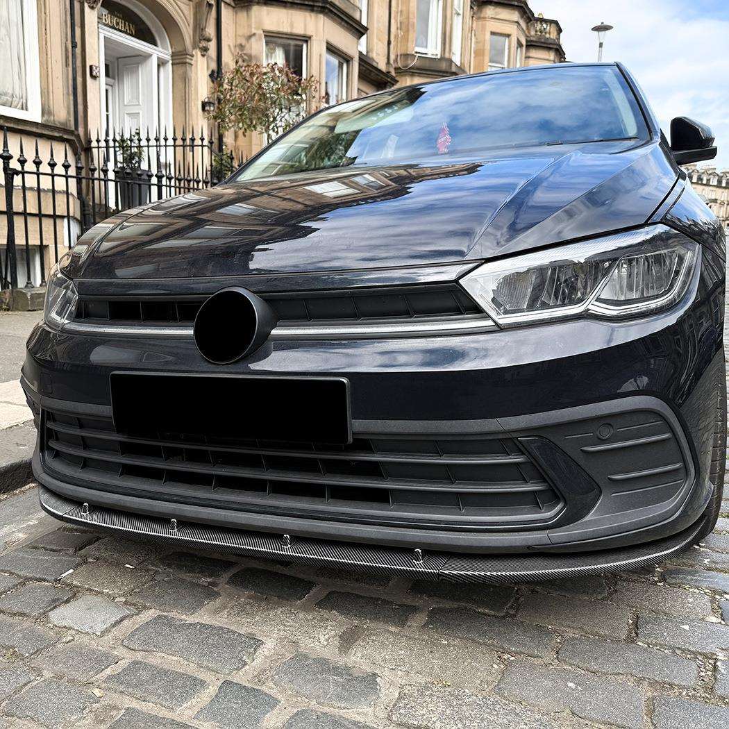 适用大众Polo MK6.5 2022+标准版前杠前唇前铲扰流板外饰跨境改装