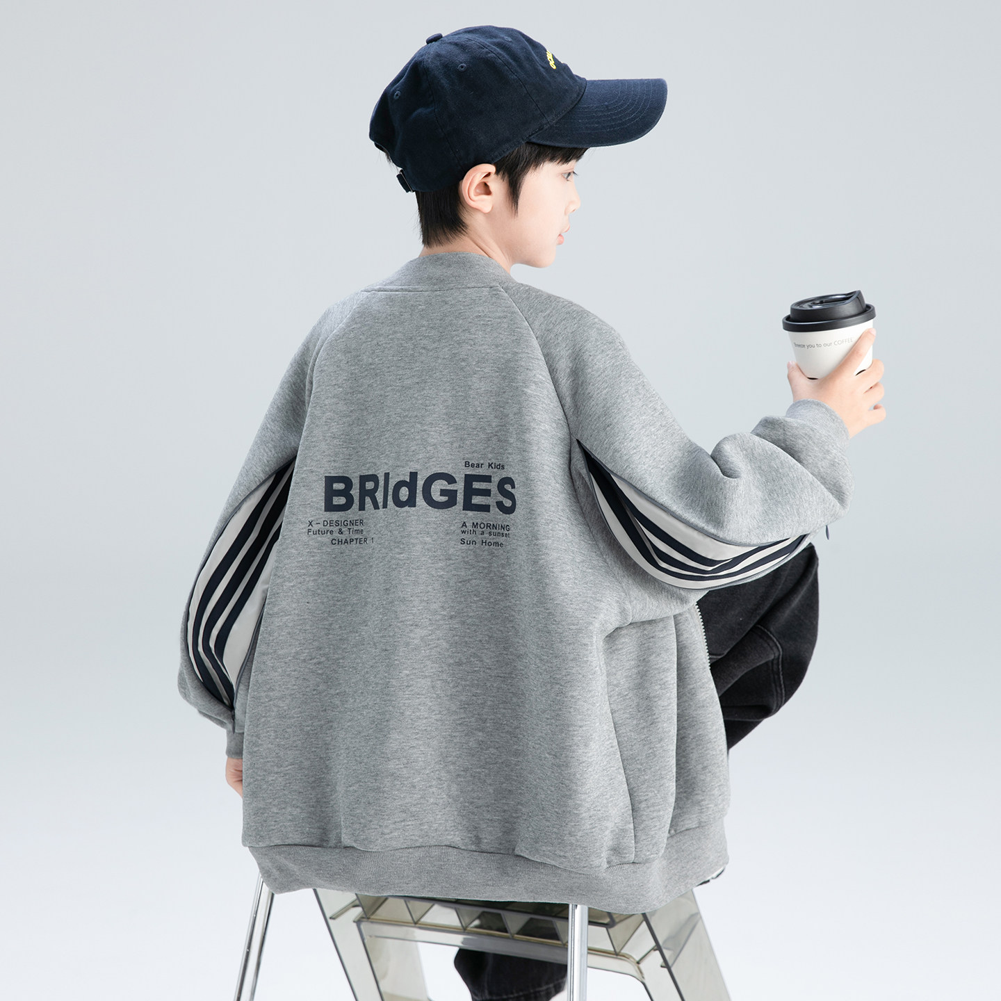 男童棒球服春秋款2026新款儿童春装外套炸街春季痞帅风中大童夹克图片