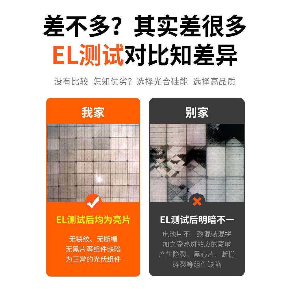 恩欣恺12V24V充电板电池家用450W光伏户外组件单晶硅太阳能发电板