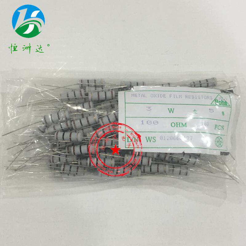 厂家直供碳膜电阻3W系列 5% 3W270K 3W100Ω直插电阻