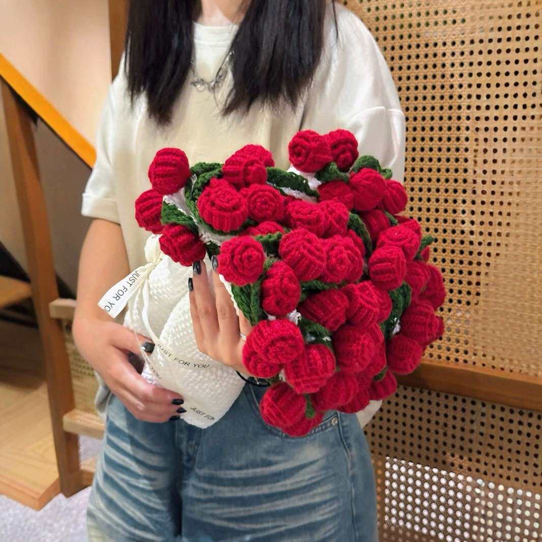网红田园风玫瑰花束毯子情人节闺蜜向日葵毛毯现货成品厂家直销