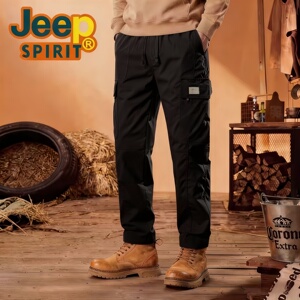 Jeep吉普工装裤男士2026新款美式潮牌直筒宽松多口袋户外休闲长裤