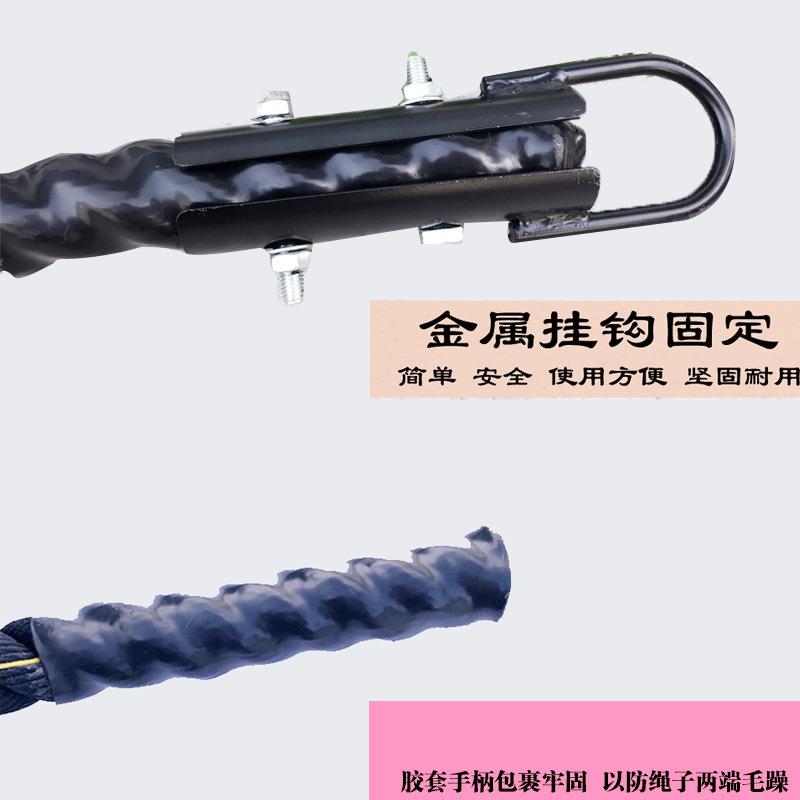 健身房攀爬绳雪橇能量绳力量训练用黑色练臂肌腹肌爆发耐力吊绳