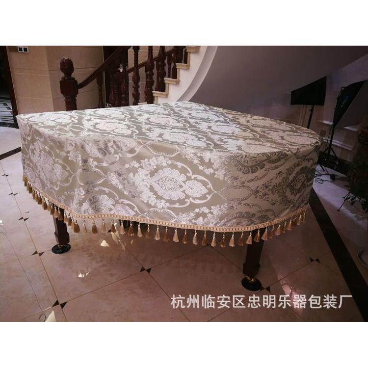 供应新款碟影花纹两色三角钢琴罩防尘钢琴三角罩套装