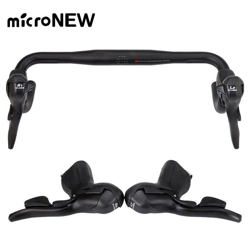 microNEW公路车手变 自行车双控变速器2*7 8 9 10 11速刹车把一体