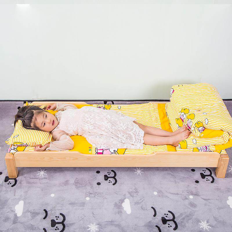 个性幼儿园专用床幼稚园午睡床儿童床单人小床叠叠床实木制松木床