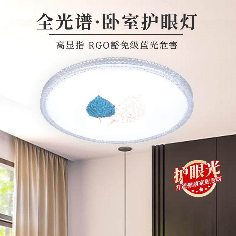 led三防吸顶灯圆形亚克力边框图案现代简约房间卧室高亮吸顶灯