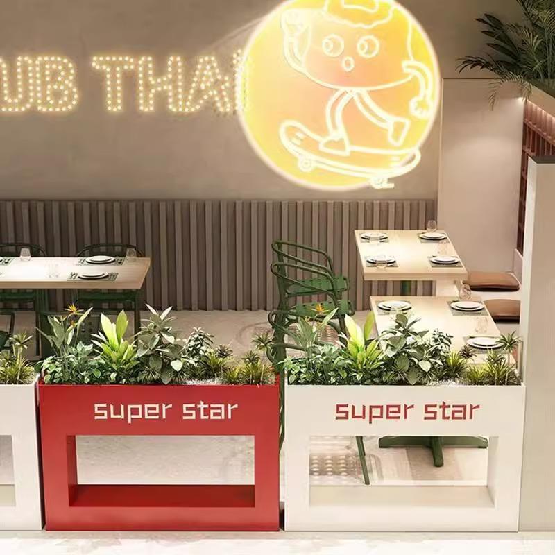 花栏铁艺花箱组合店铺隔断外摆奶茶店咖啡厅花架商场花槽花盆户外