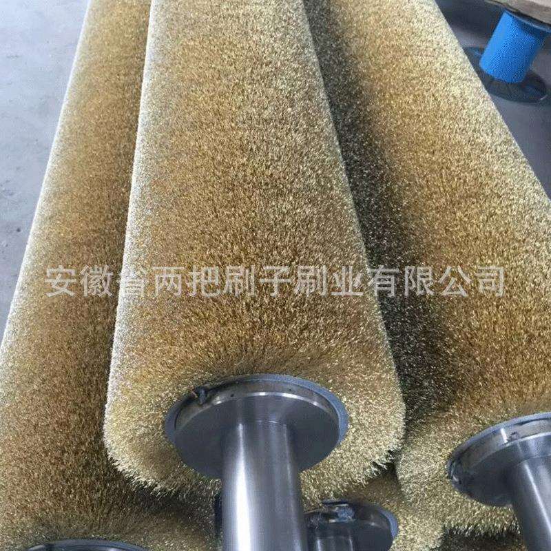 厂家机械抛光钢丝辊 除锈打磨钢丝刷辊 工业钢丝毛刷辊