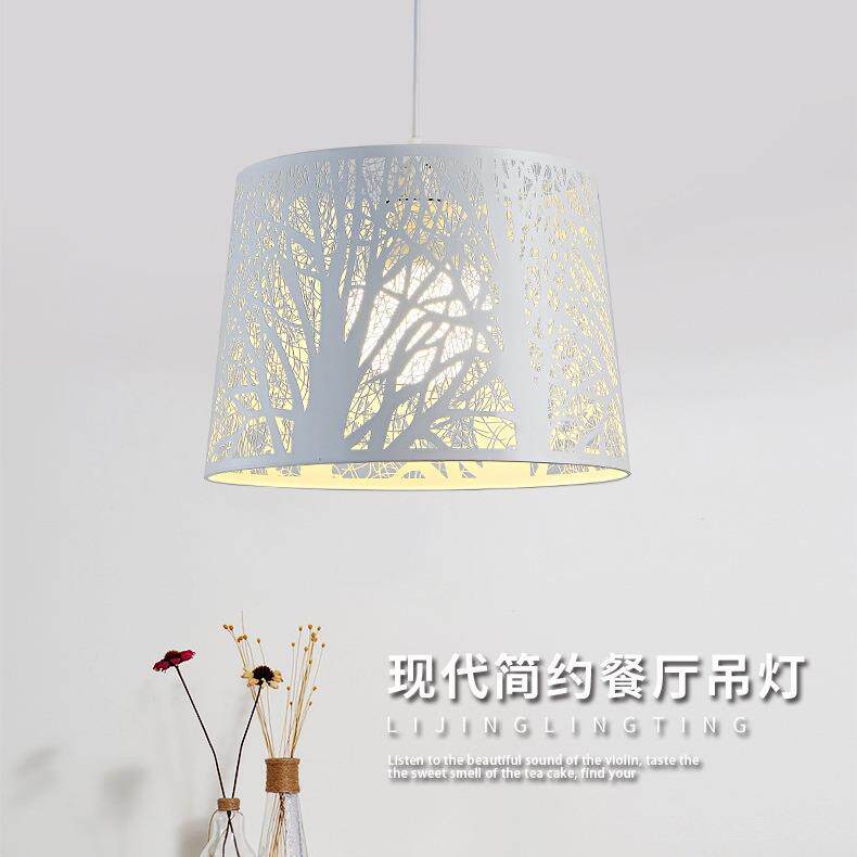 厂家现代简约幸福树林铁艺餐厅吊灯 网红镂空餐吧吊灯