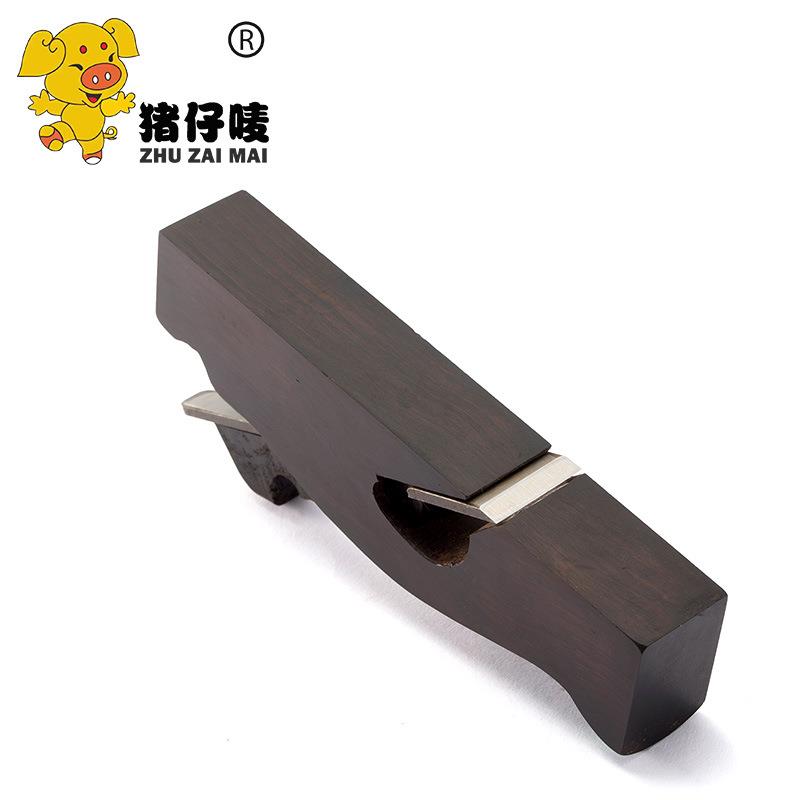 猪仔唛流线型拉线刨 黑檀小木刨 木工刨手推刨手动刨木工木匠工具