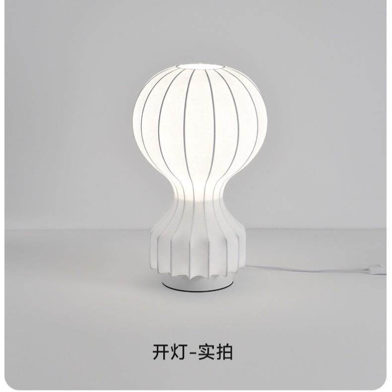 跨境北欧轻奢蚕丝艺术台灯客厅沙发现代简约吧台布罩灯卧室床头灯