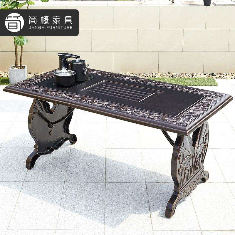 休闲庭院铸铝桌椅别墅花园防水防晒家具茶台椅子组合酒店民宿桌椅