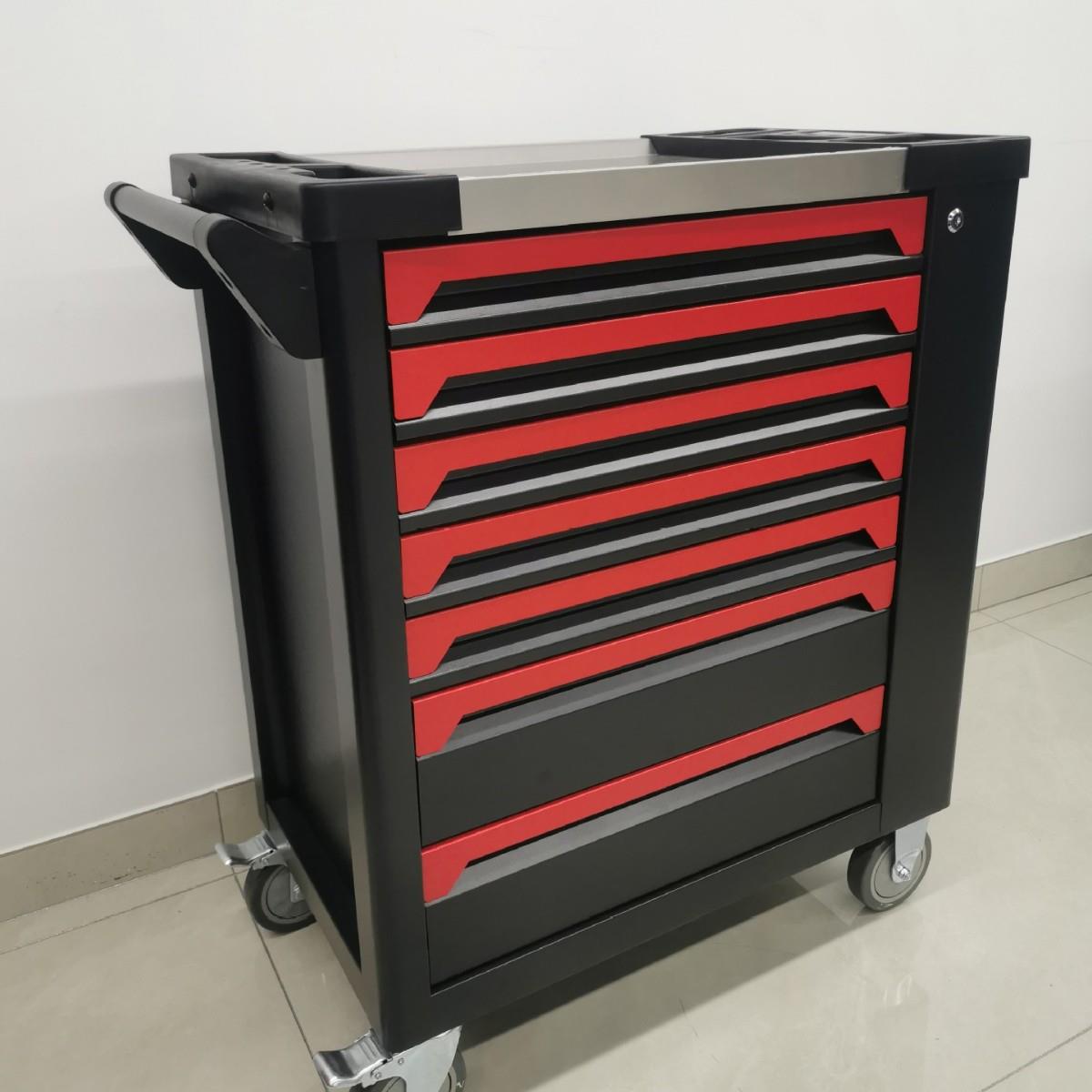 汽修工具收纳 车间五金带抽屉工具车 JS-RC07可移动式五金工具车