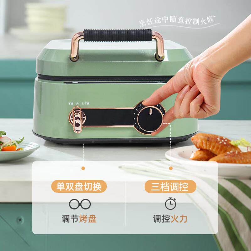 电饼铛家用双面加热多功能加大加深薄饼机烙饼机蒸煮涮煎烤锅