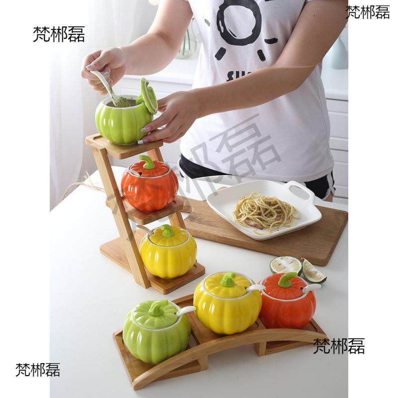 创意陶瓷调味罐套装盐糖罐味精调料盒辣椒油罐厨房调料罐子食品级
