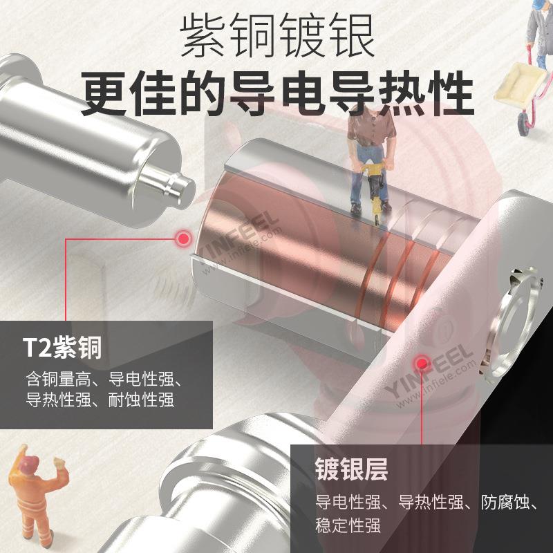 120A单芯储能快插Φ6连接器IP67紫铜25mm大电流接线端子接线柱