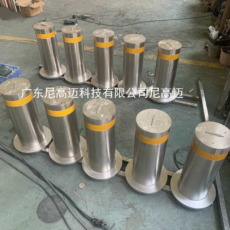 304不锈钢挡路庄219直径活动警示柱可移动路桩拆卸防撞电动升降柱