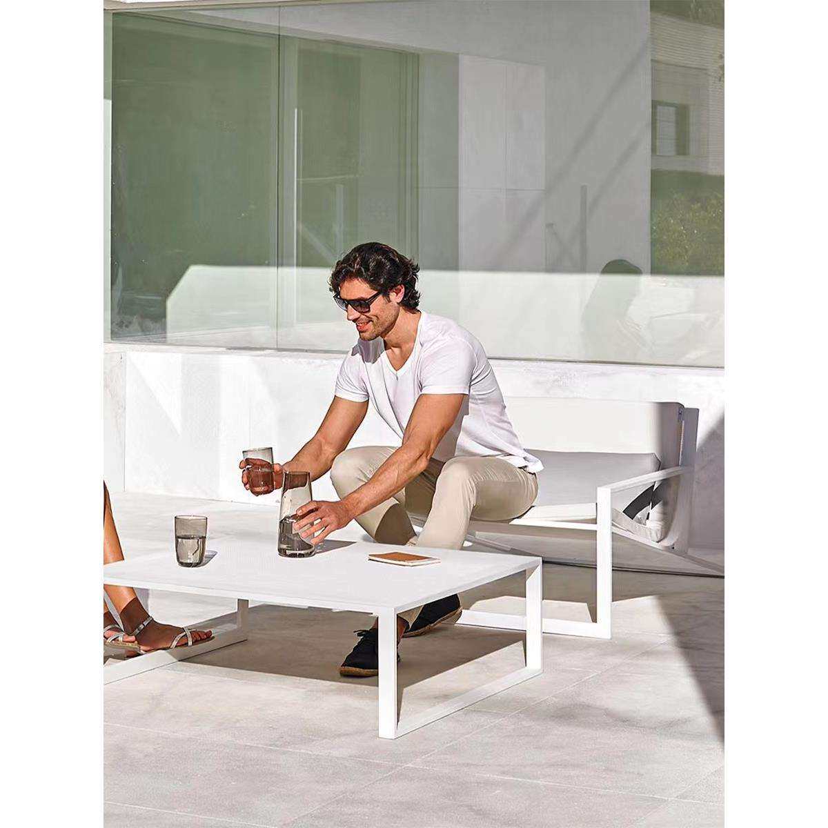 北欧户外沙发防水防晒休闲庭院阳台露台花园酒店泳池沙发藤椅家具