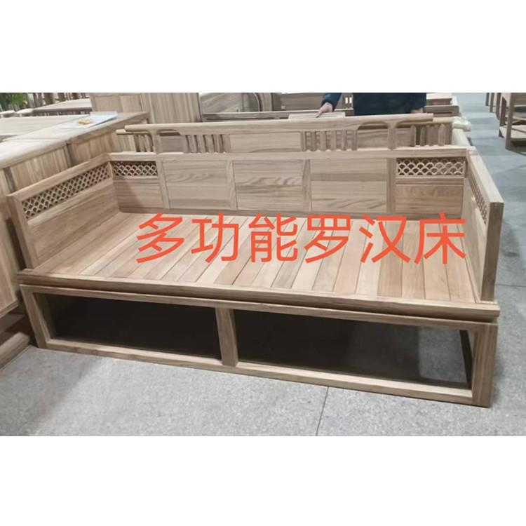 乌金木实木白胚罗汉床中式白坯罗汉床白古典雕花白茬罗汉床贵妃椅