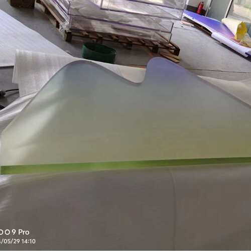 亚克力假山造型UV喷绘 有机玻璃板透明彩色渐变造型景观