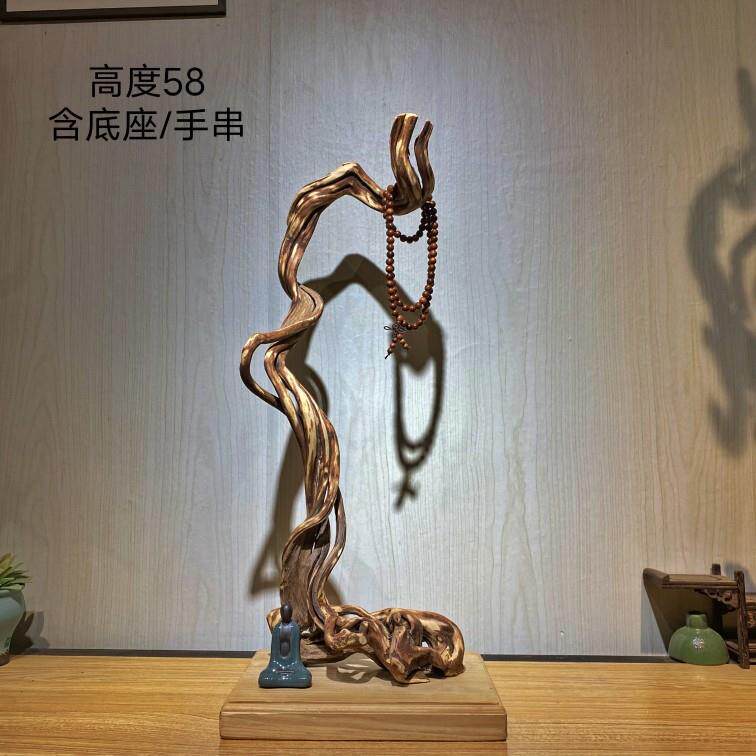 崖柏实木随形根雕木雕枯木禅意摆件茶室办公桌客厅玄关装饰工艺品
