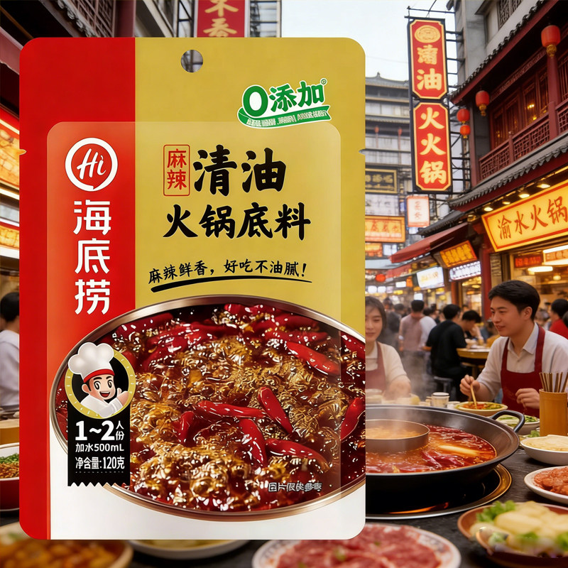 家用重庆正宗四川调料筷手小厨海底捞火锅底料麻辣清油一人份番茄图片